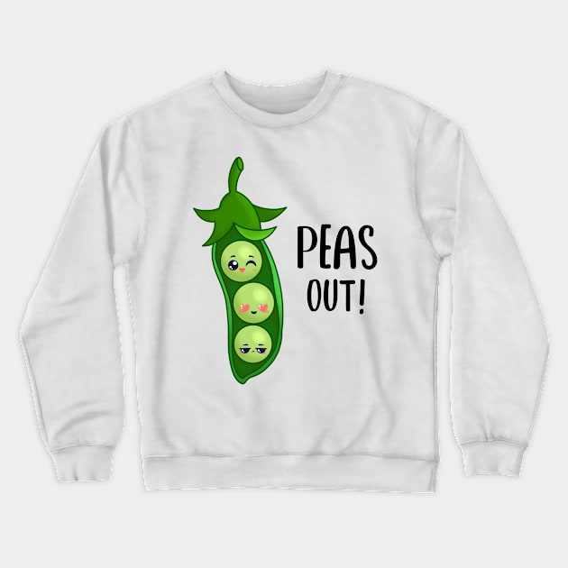 Peas Out! Vegan Crewneck Sweatshirt by Montony